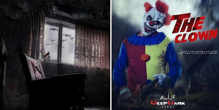 The Clown escape room experience For AED 115 at DeepDark Dubai