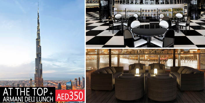 Armani Lunch and At the top For AED 350 at DAY OUT FUN TOURISM LLC